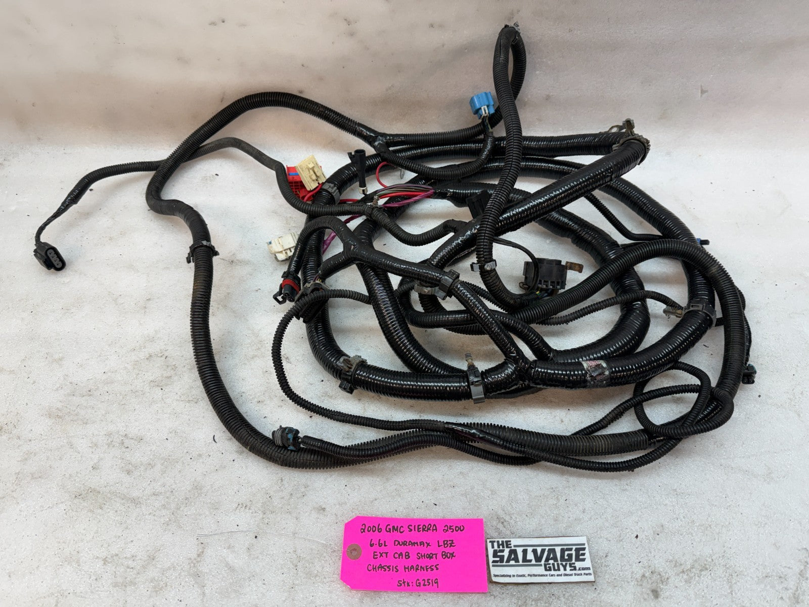 06 07 Chevrolet GMC 2500HD 3500 4wd EXT CAB SHORT BOX CHASSIS WIRING HARNESS