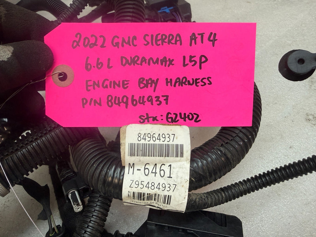 20-24 GMC CHEVROLET 3500HD DURAMAX 6.6 L5P ENGINE BAY WIRING HARNESS 84964937