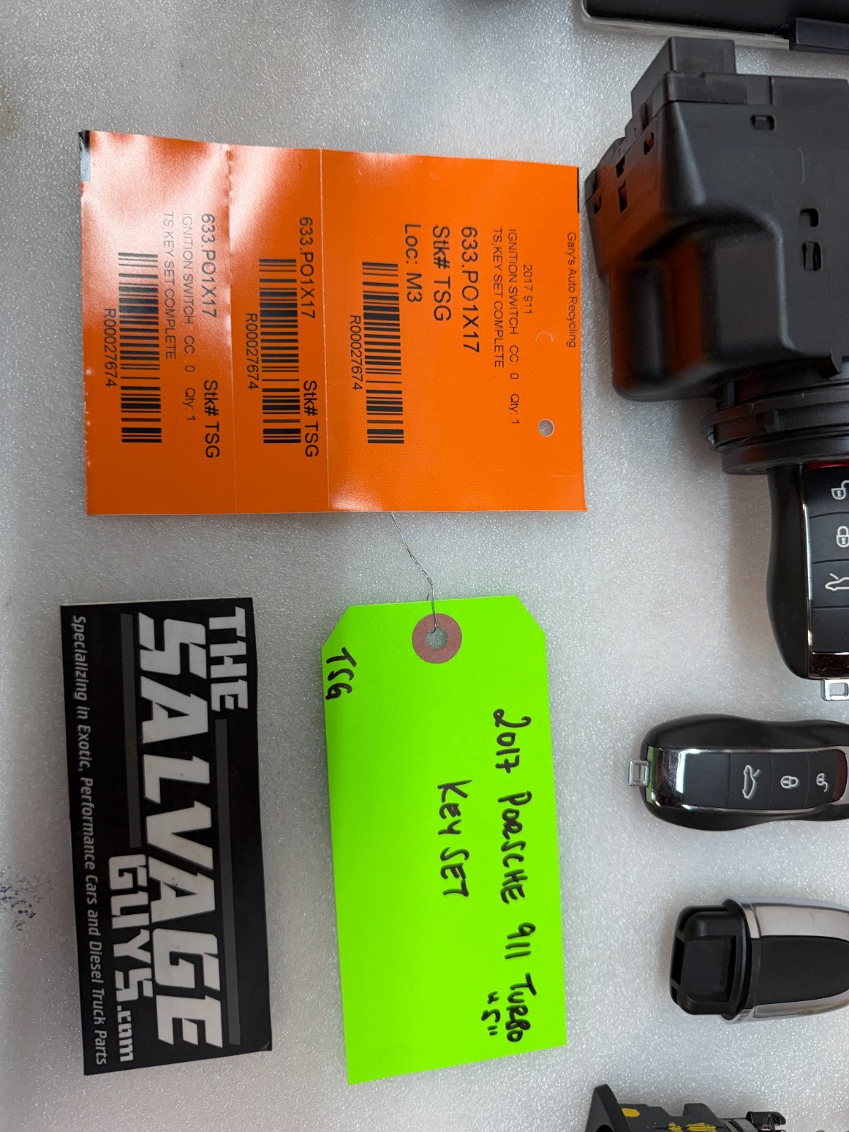 17 18 19 PORSCHE 991 TURBO S OEM ECU ECM DME BCM IMMOBILIZER KEY SET KEYS 991.2