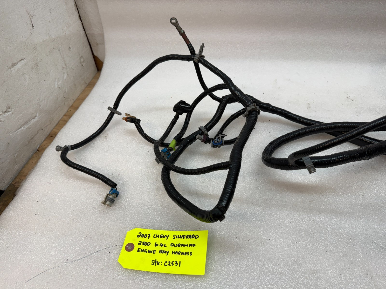06 07 GMC CHEVROLET 2500HD DURAMAX 6.6 LBZ ENGINE BAY MOTOR WIRING HARNESS LOOM