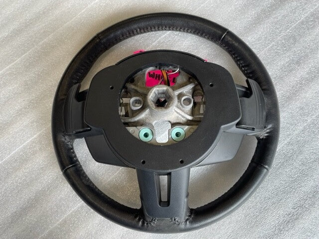 2016 FORD MUSTANG GT BLACK LEATHER STEERING WHEEL W CONTROLS  AUTOMATIC 15 16 17