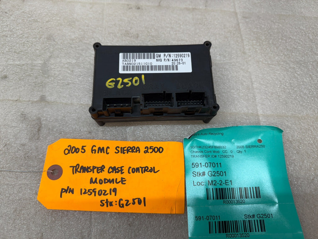 03-06 GMC SIERRA SILVERADO 2500 3500 TRANSFER CASE CONTROL MODULE 12590219