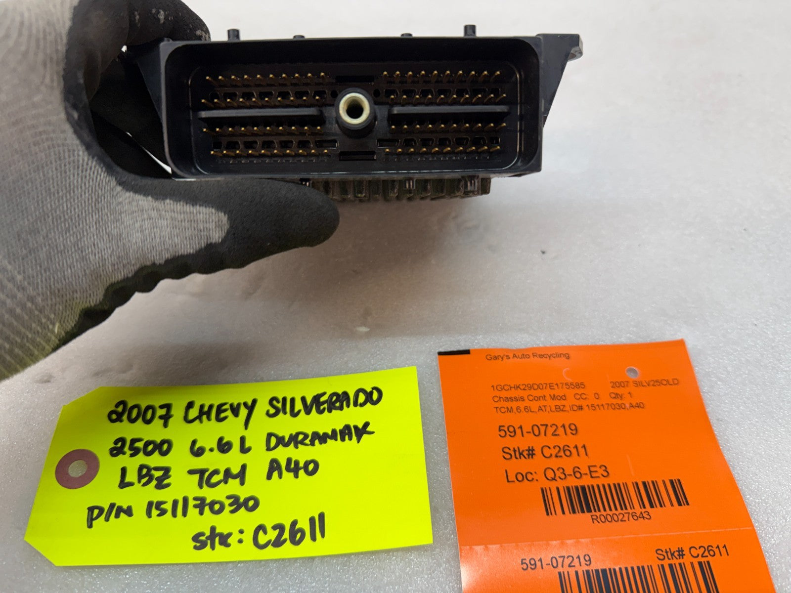 06 07 08 GMC SIERRA ALLISON A40 TRANSMISSION CONTROL MODULE TCM TCU A40 15117030