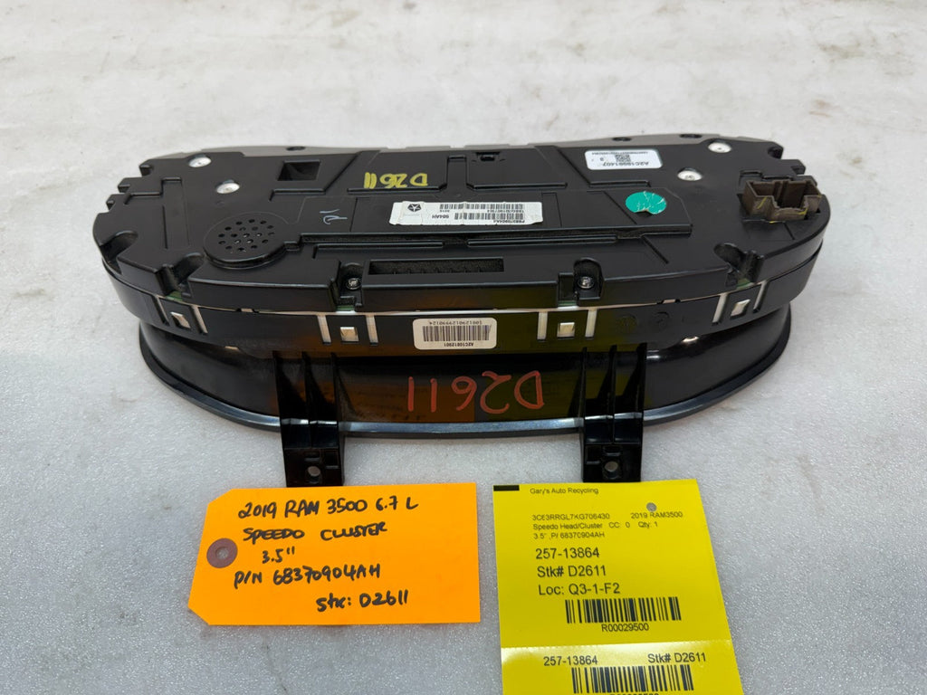 19-24 RAM 2500 3500 6.7 DIESEL METRIC SPEEDOMETER GAUGE CLUSTER 49K 68370904AH