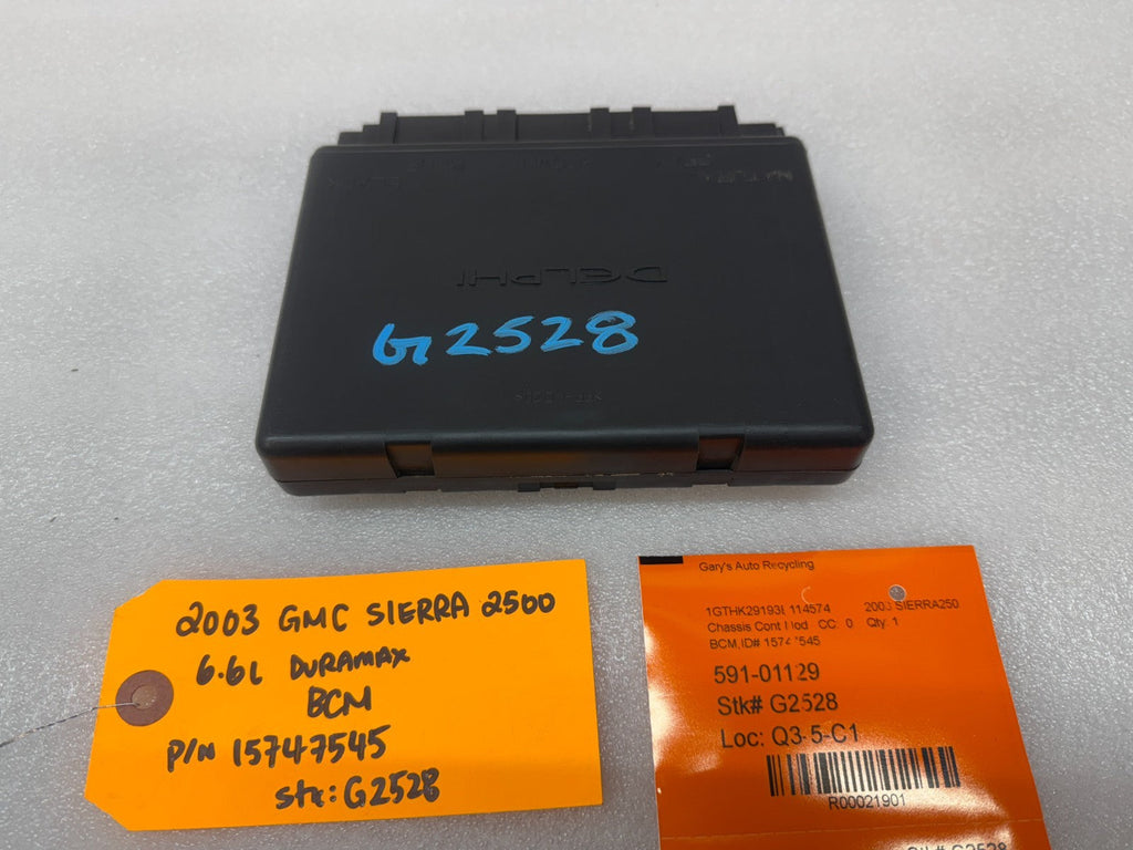 03 04 Chevrolet GMC DURAMAX LB7 6.6 BODY CONTROL MODULE BCM 15747545