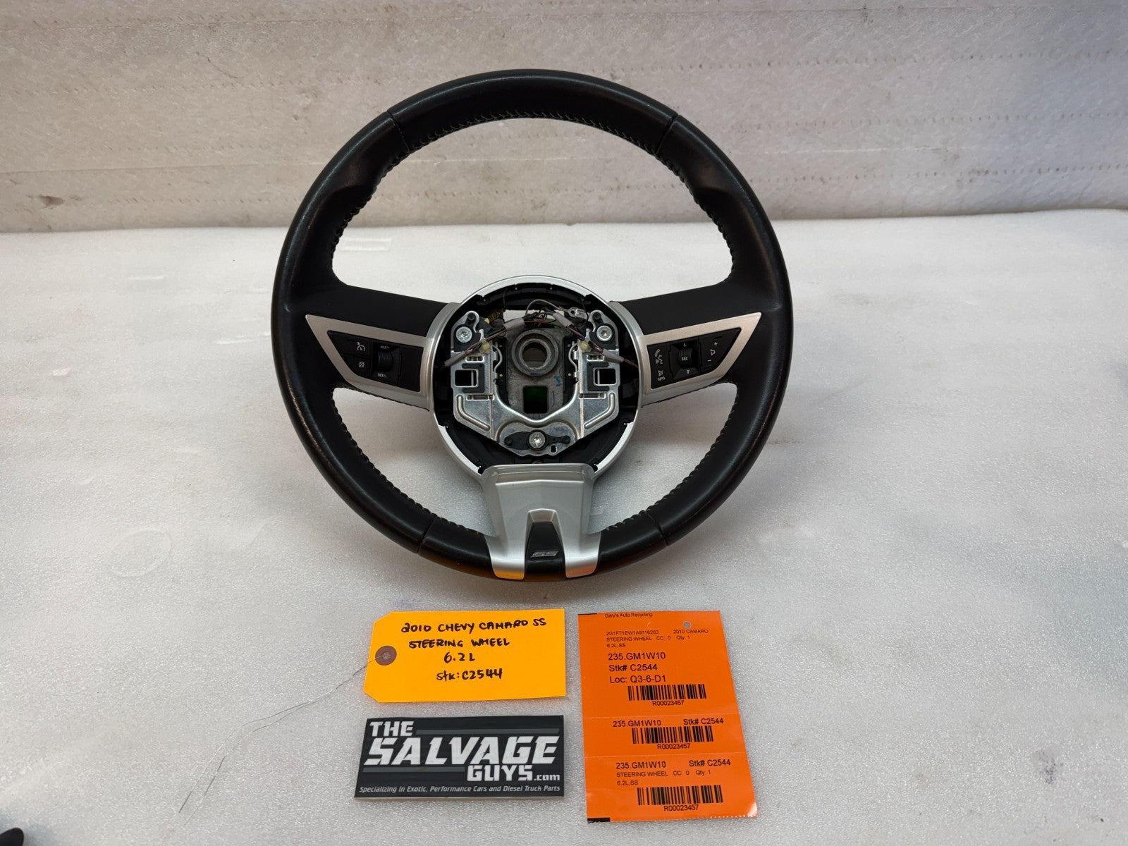 10 11 CHEVROLET CAMARO SS BLACK LEATHER STEERING WHEEL MANUAL TRANS