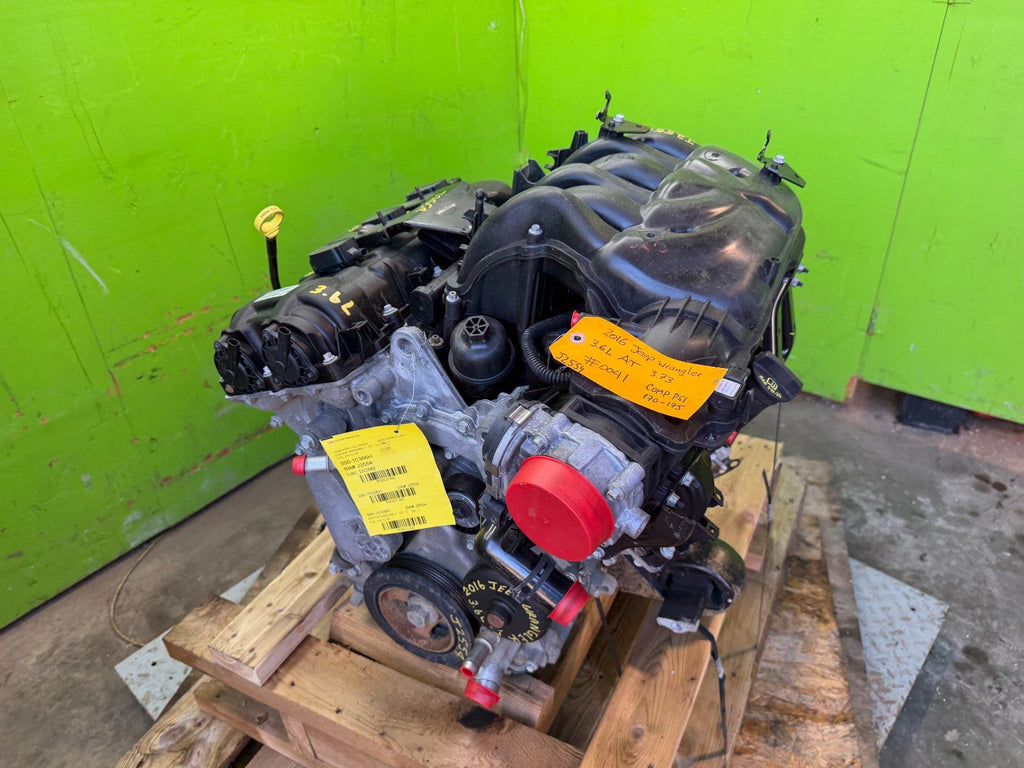 16 JEEP WRANGLER JK 3.6 COMPLETE ENGINE MOTOR ASSEMBLY 14-18