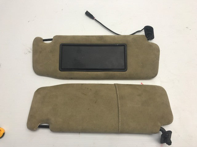 02 03 04 05 Maserati Spyder 4200 M138 OEM LEFT RIGHT SUN VISORS BEIGE COUPE