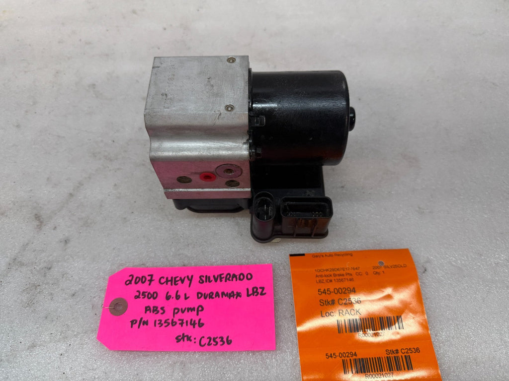 03-07 Chevrolet GMC SILVERADO 2500 6.6 ABS ANTI LOCK BRAKE PUMP MODULE 13567146