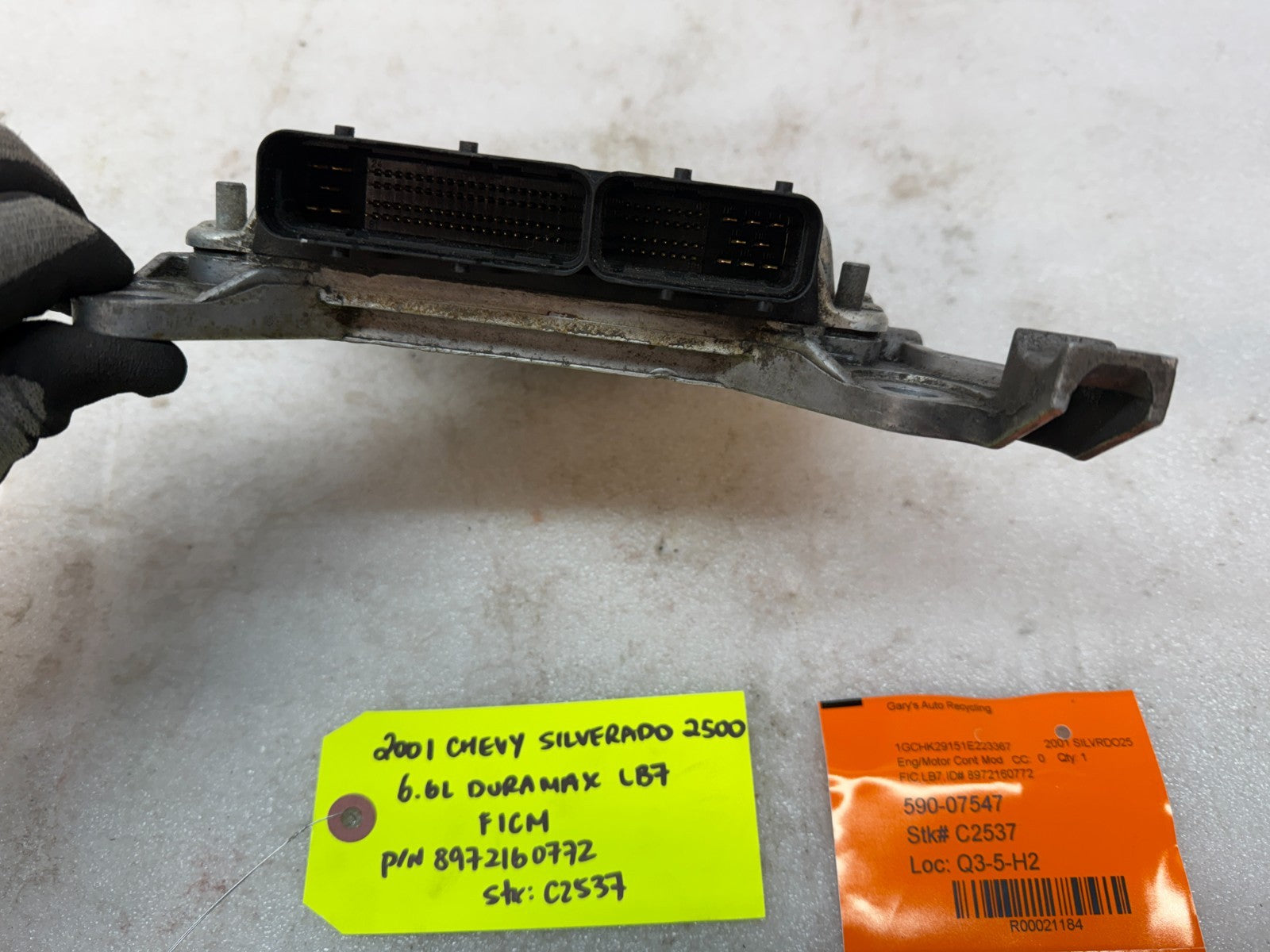 01 Chevrolet GMC LB7 6.6 DURAMAX FICM FUEL INJECTION CONTROL MODULE 8972160772
