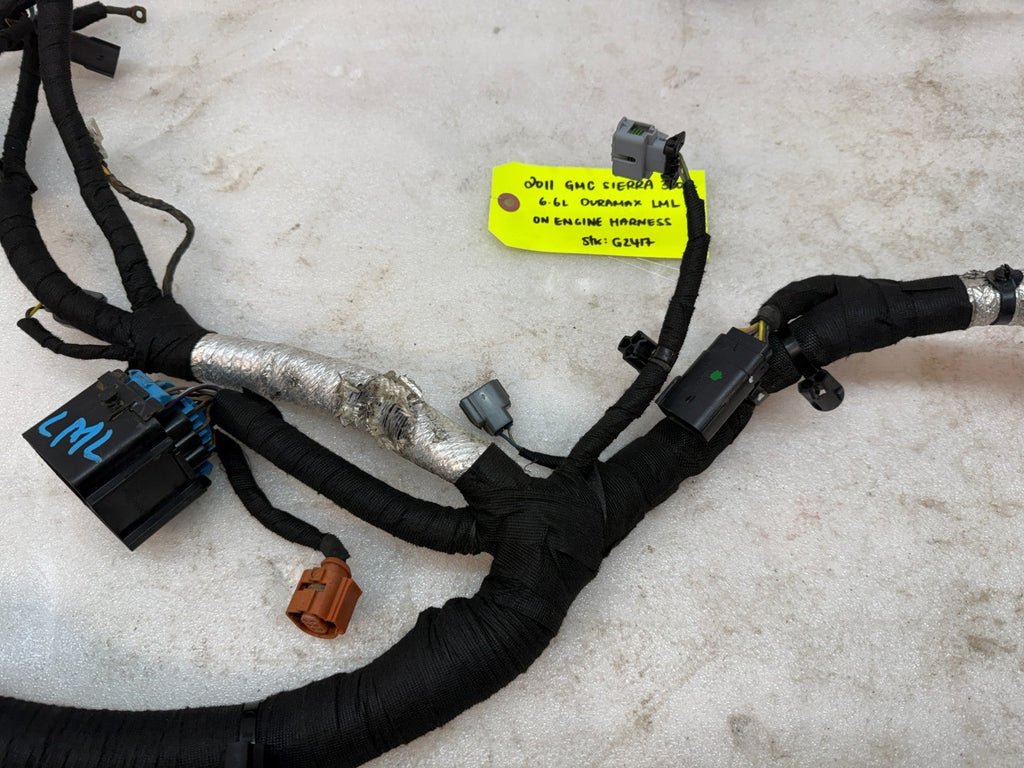 11 GMC SIERRA CHEVROLET SILVERADO 3500HD DURAMAX 6.6 LML ENGINE WIRING HARNESS