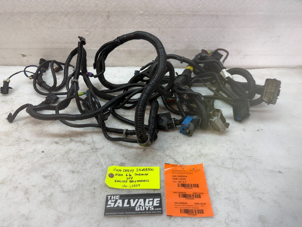 04 Chevrolet GMC 2500HD 3500HD DURAMAX 6.6 LLY DIESEL ENGINE BAY WIRING HARNESS