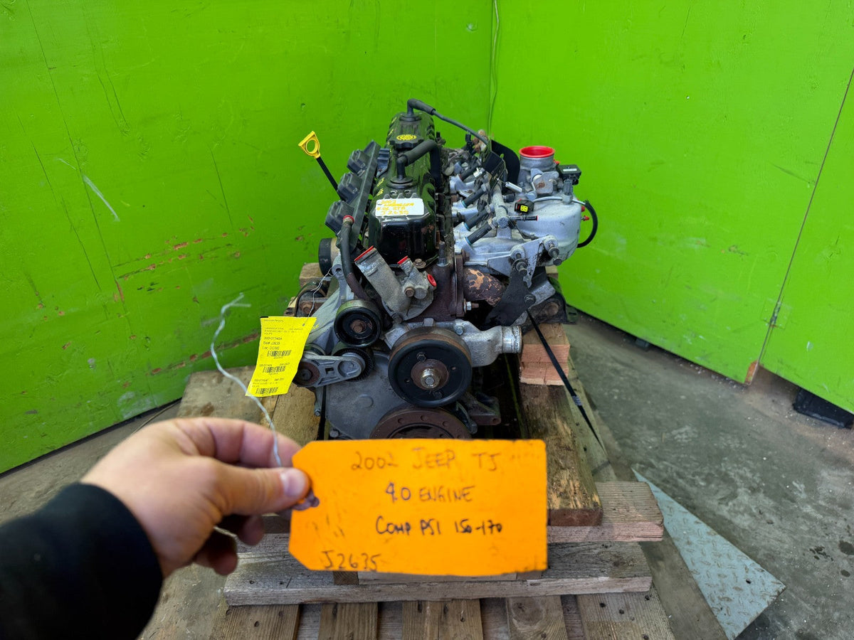 02 JEEP WRANGLER TJ 4.0 COMPLETE ENGINE MOTOR ASSEMBLY 97-02