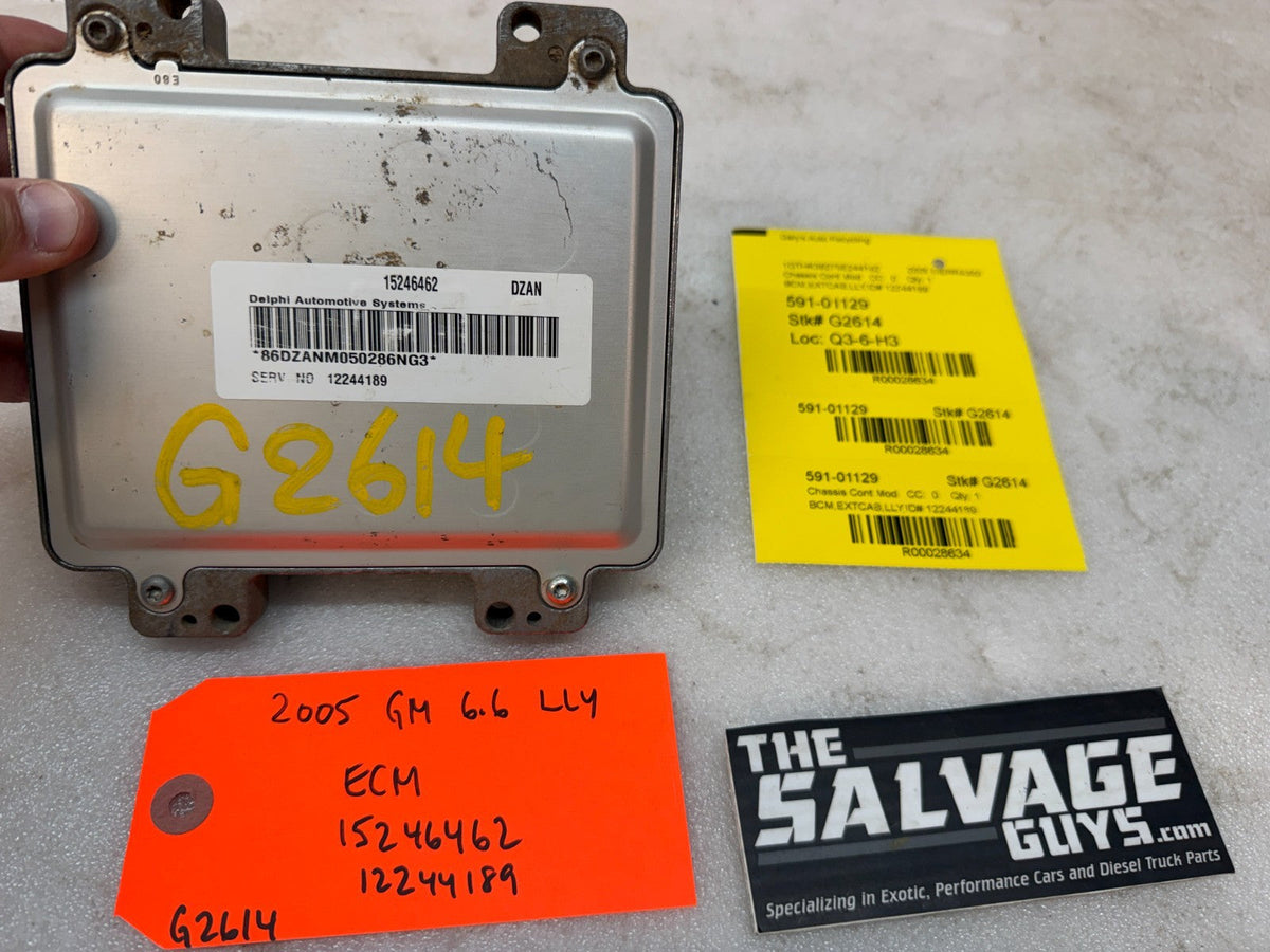 04 05 GMC CHEVROLET SILVERADO 2500HD 3500HD 6.6 LLY ENGINE ECU ECM 12244189