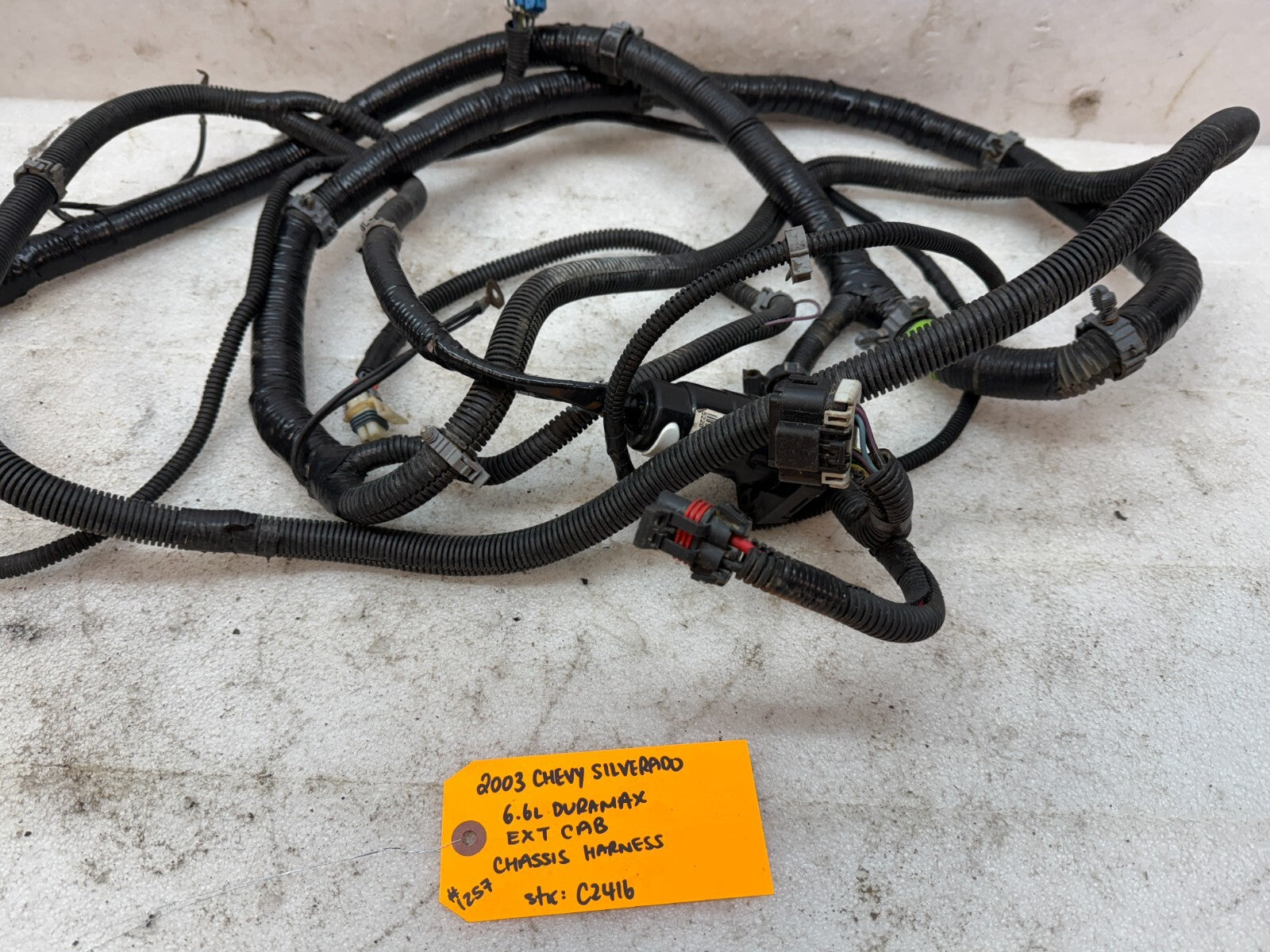 01-04 Chevrolet GMC 2500HD 3500 4wd EXT CAB SHORT BOX CHASSIS WIRING HARNESS