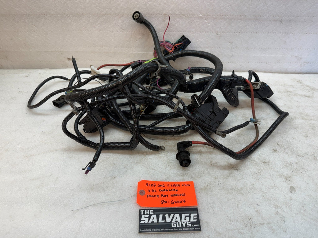 06 07 GMC CHEVROLET 2500HD DURAMAX 6.6 LBZ ENGINE BAY MOTOR WIRING HARNESS LOOM