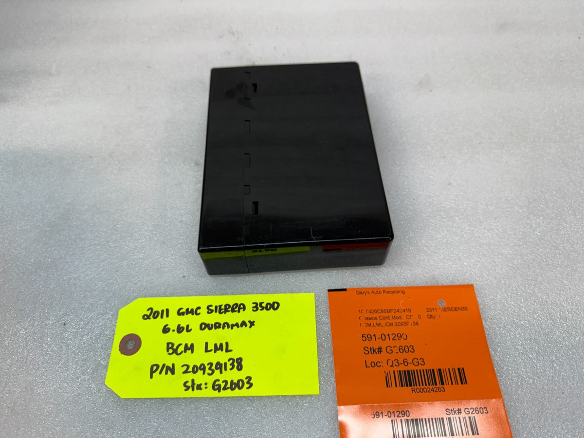11-14 Chevrolet GMC 2500HD DURAMAX 6.6 LML BCM BODY CONTROL MODULE 20939138