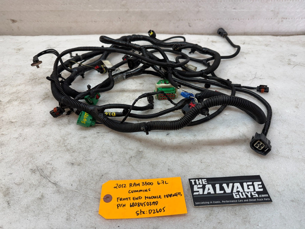 12 RAM 2500 3500 6.7 FRONT END MODULE WIRING HARNESS 4x4 AUTO P68084503AD