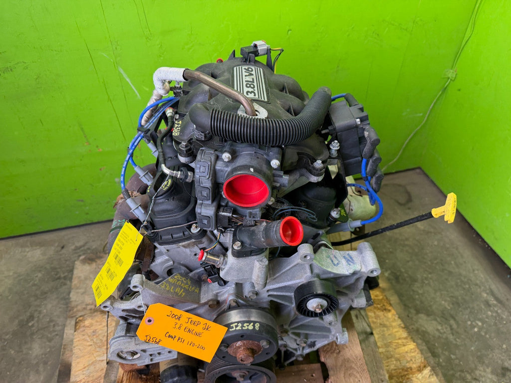 08 JEEP WRANGLER JK 3.8 COMPLETE ENGINE MOTOR ASSEMBLY 07-11