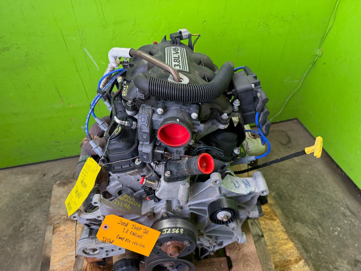 08 JEEP WRANGLER JK 3.8 COMPLETE ENGINE MOTOR ASSEMBLY 07-11