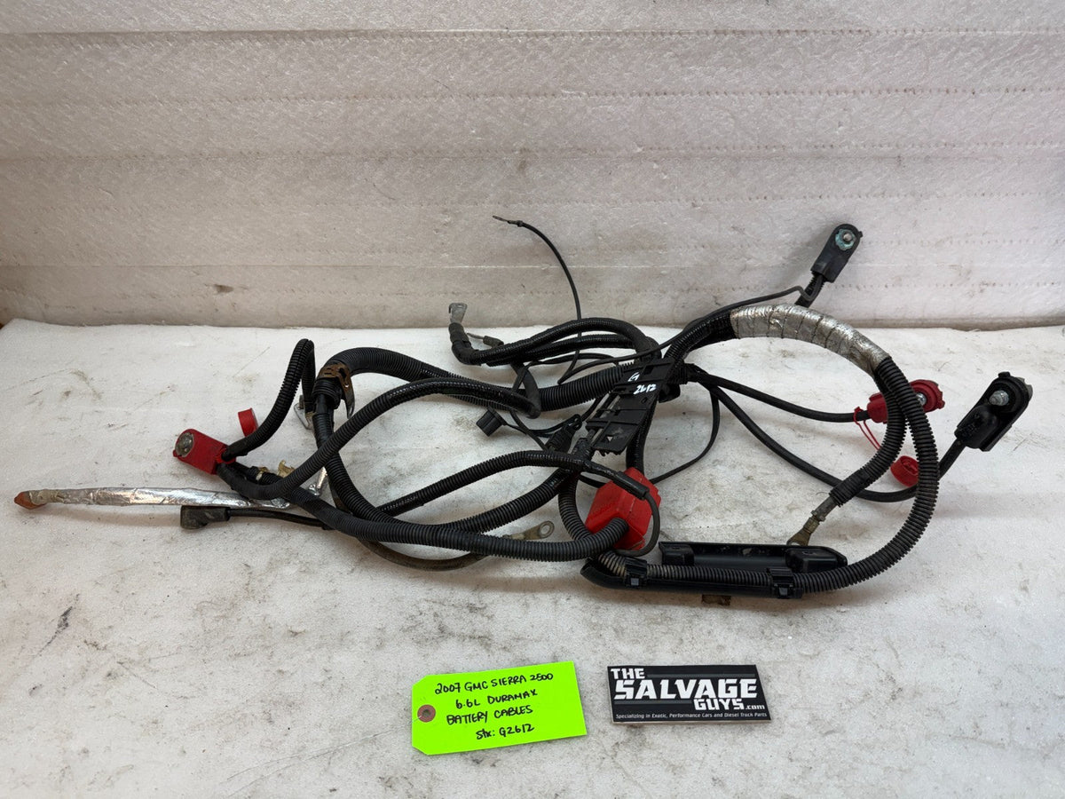 06 07 GMC CHEVROLET SILVERADO 2500HD 3500HD 6.6 LBZ OEM BATTERY CABLES