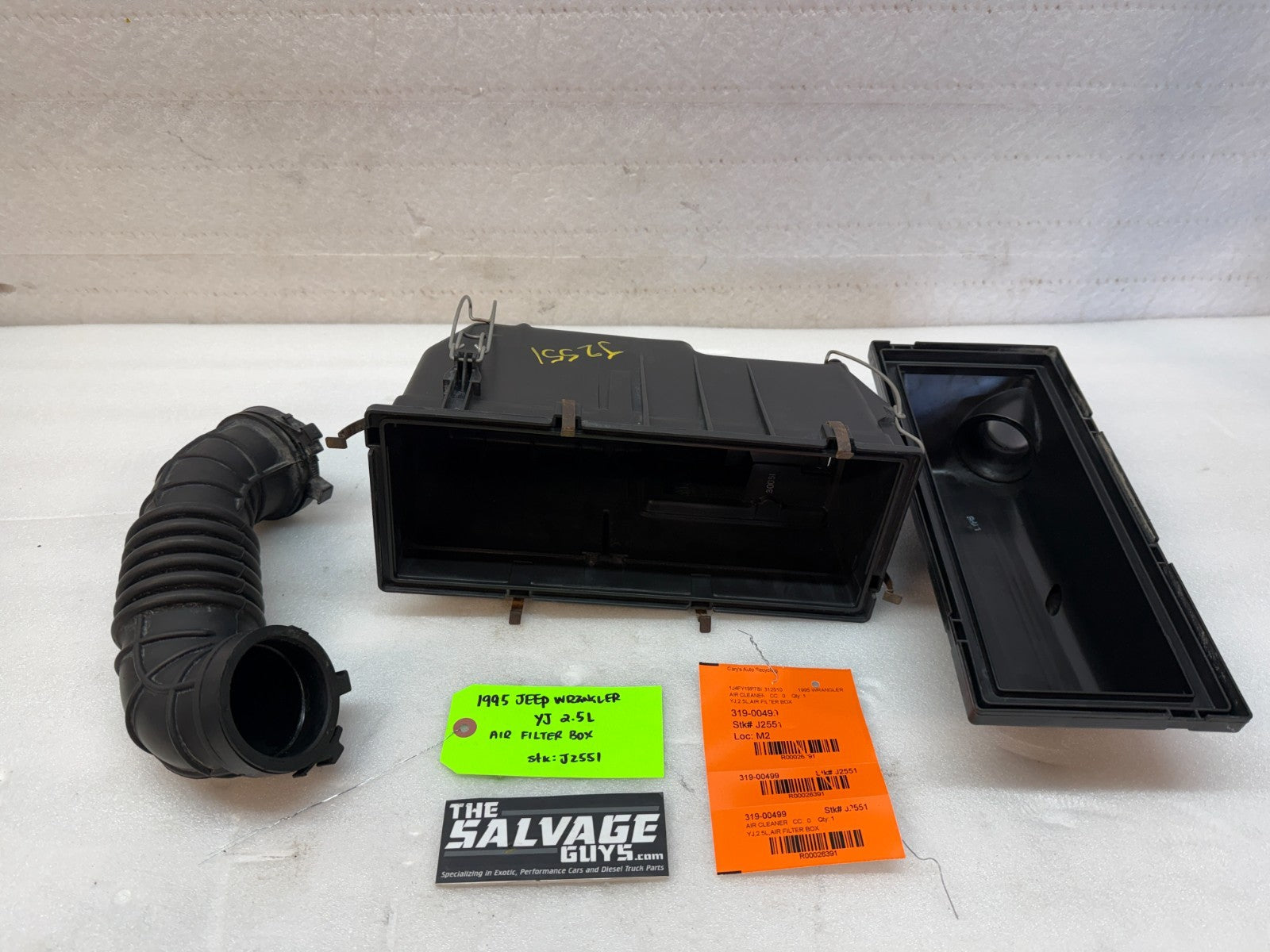 91-95 JEEP WRANGLER YJ 2.5 4CYL COMPLETE OEM AIRBOX AIR CLEANER INTAKE