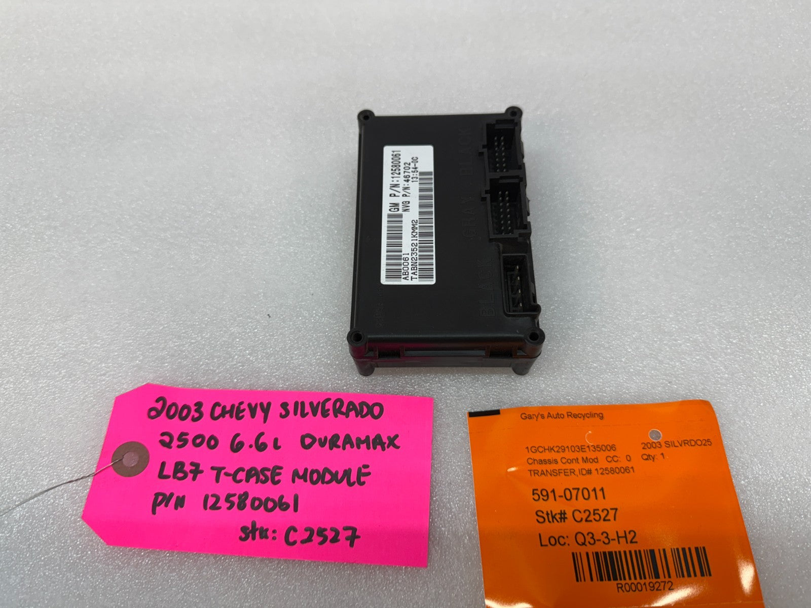 03-06 GMC SIERRA SILVERADO 2500 3500 TRANSFER CASE CONTROL MODULE 12580061