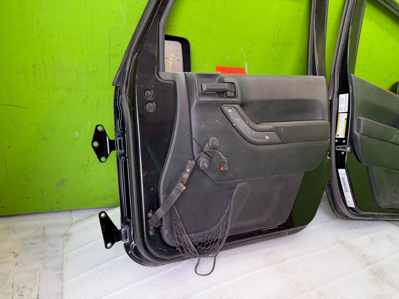 07-18 JEEP WRANGLER JK OEM FULL HARD DOORS BLACK WITH DOOR PANELS MIRROR PX8