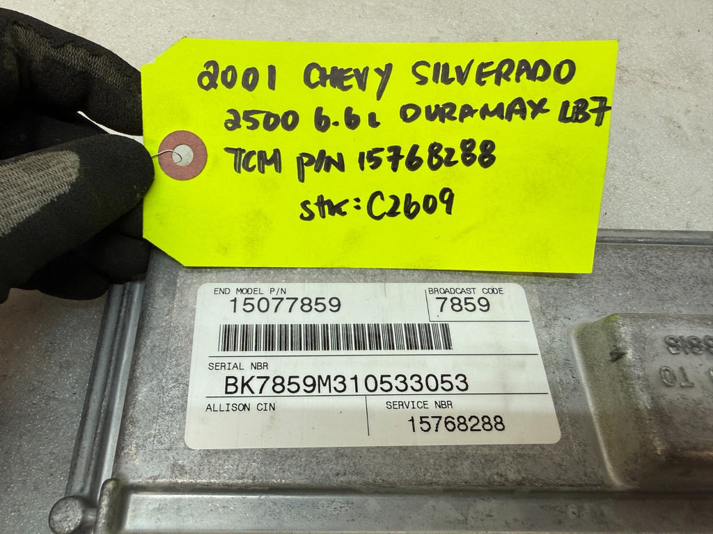 01 Chevrolet GMC SILVERADO 6.6 TCM TCU TRANSMISSION COMPUTER ALLISON 29537441