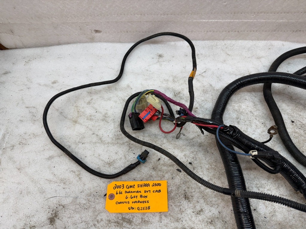 01-04 Chevrolet GMC 2500HD 3500 6.6 4wd EXT CAB SHORT BOX CHASSIS WIRING HARNESS