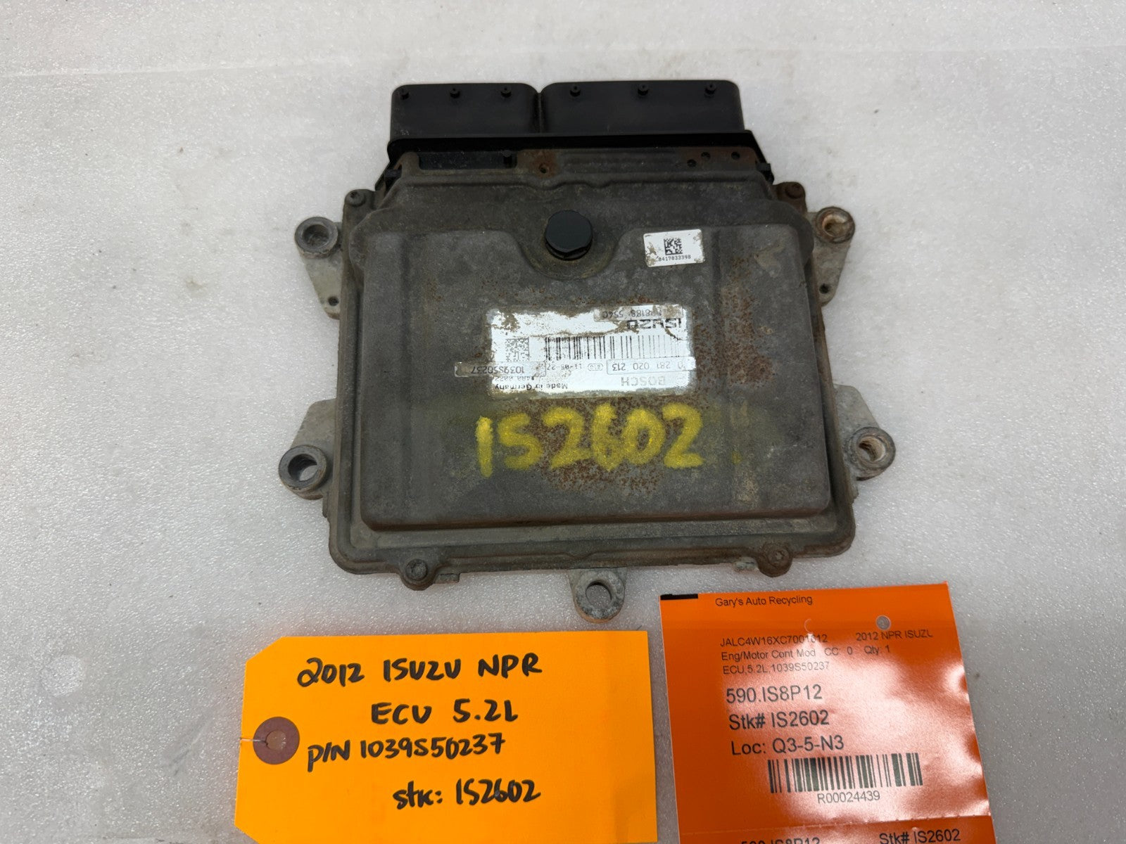12 ISUZU NRR NPR NQR 5.2 ENGINE COMPUTER CONTROL MODULE ECM ECU
