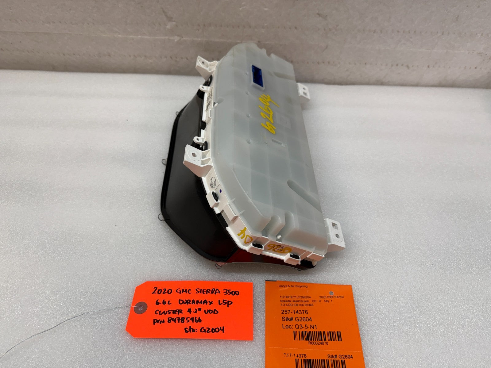 20 GMC SIERRA 2500 3500 DIESEL DURAMAX KMH GAUGE CLUSTER 4.2" UDD 84785466 19-23
