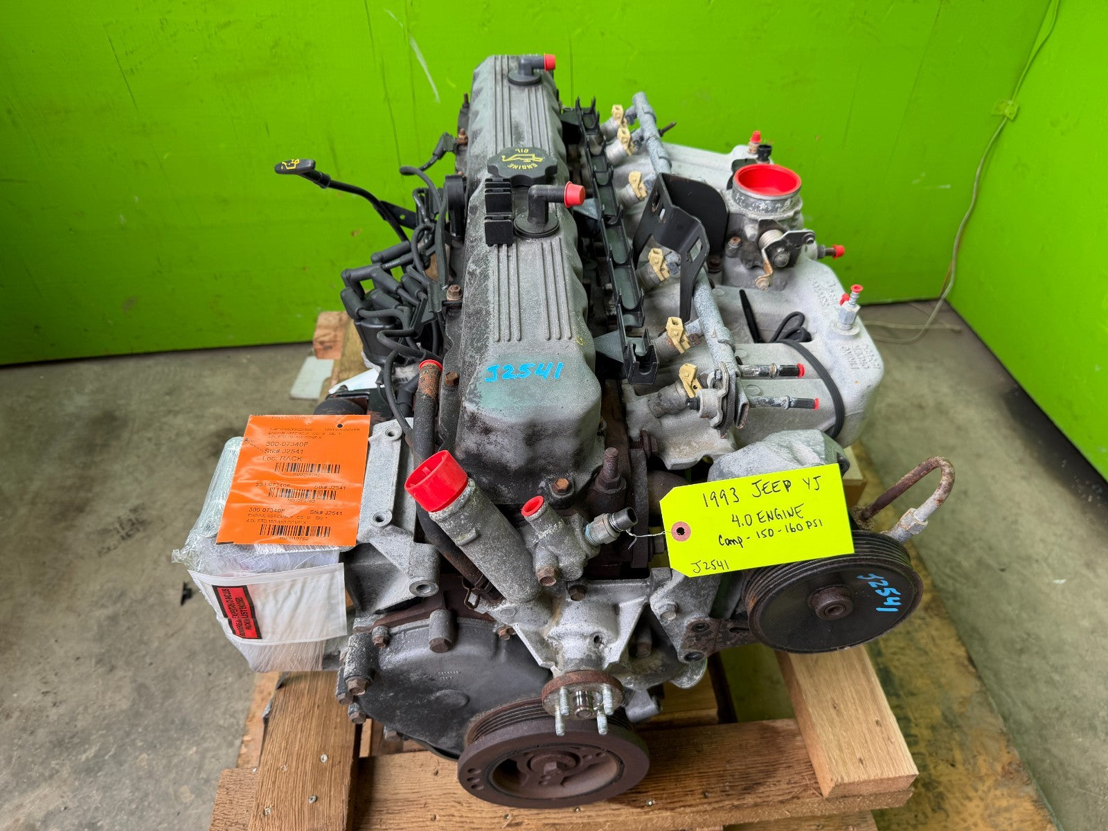 91-95 JEEP WRANGLER YJ COMPLETE EXCELLENT RUNNING 4.0 ENGINE MOTOR 110K
