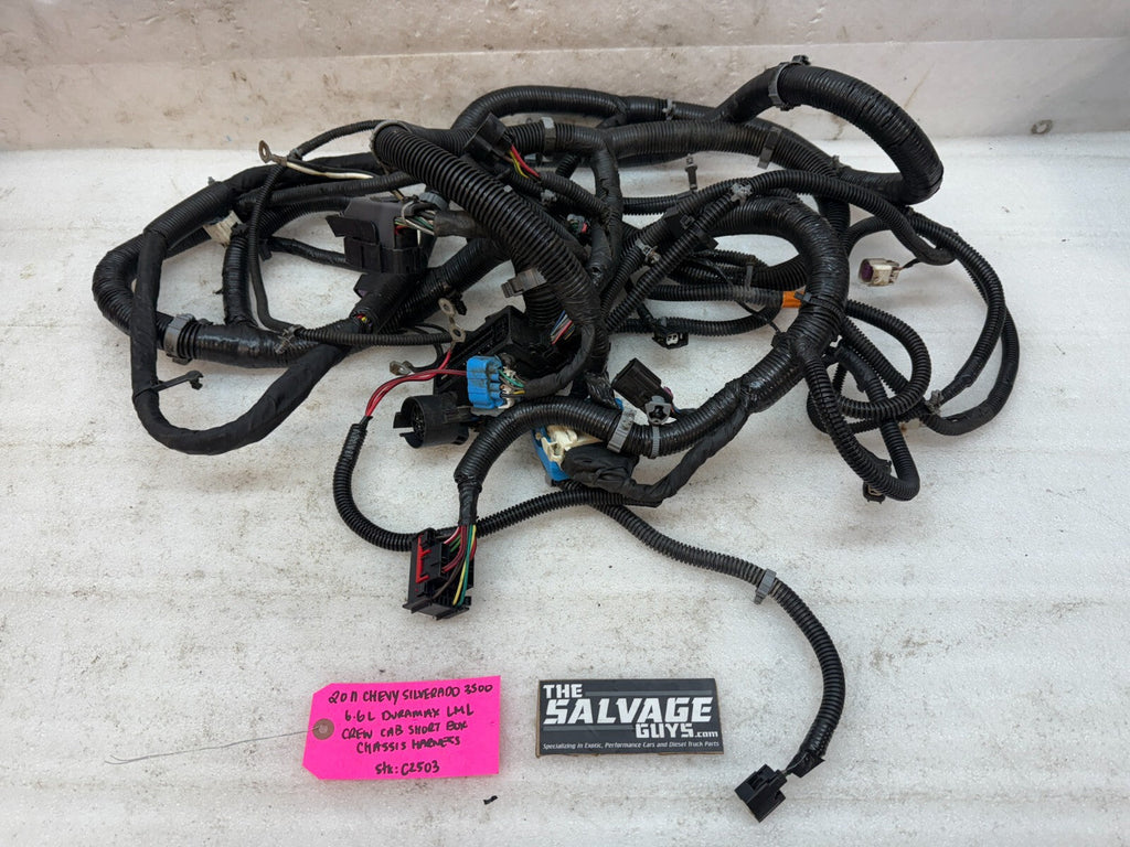 11 Chevrolet GMC 2500HD 3500 4wd CREW CAB SHORT BOX CHASSIS WIRING HARNESS