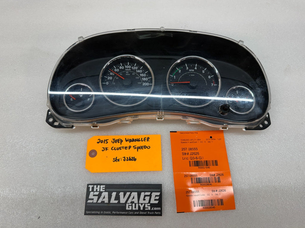 15 JEEP WRANGLER JK 3.6 METRIC SPEEDOMETER GAUGE CLUSTER 56054394AE 12-18