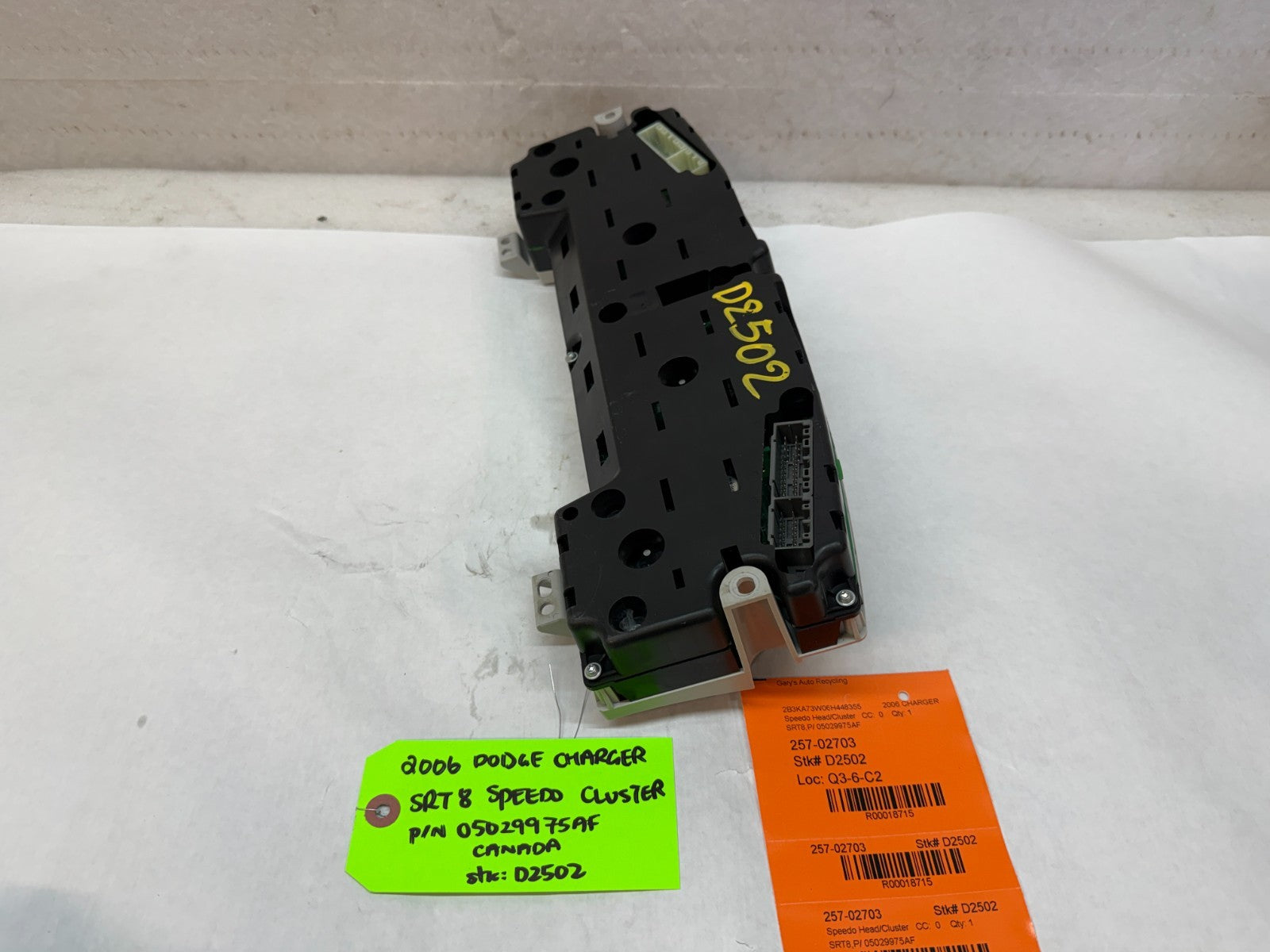 06 07 08 DODGE CHARGER SRT-8 SRT 6.1 OEM METRIC GAUGE CLUSTER P05029975AF