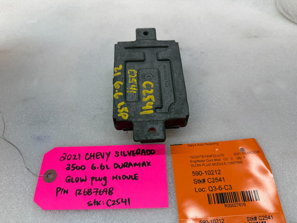 21 CHEVROLET GMC SIERRA SILVERADO 6.6 2500 GPM GLOW PLUG CONTROL MODULE 12687698