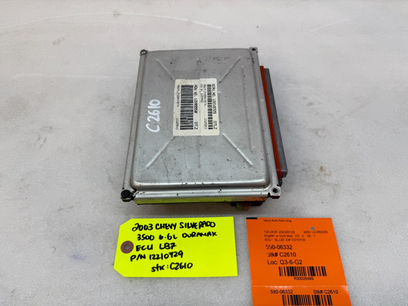 01-04 Chevrolet GMC 2500HD DURAMAX 6.6 LB7 ECM ECU ENGINE COMPUTER 12210729