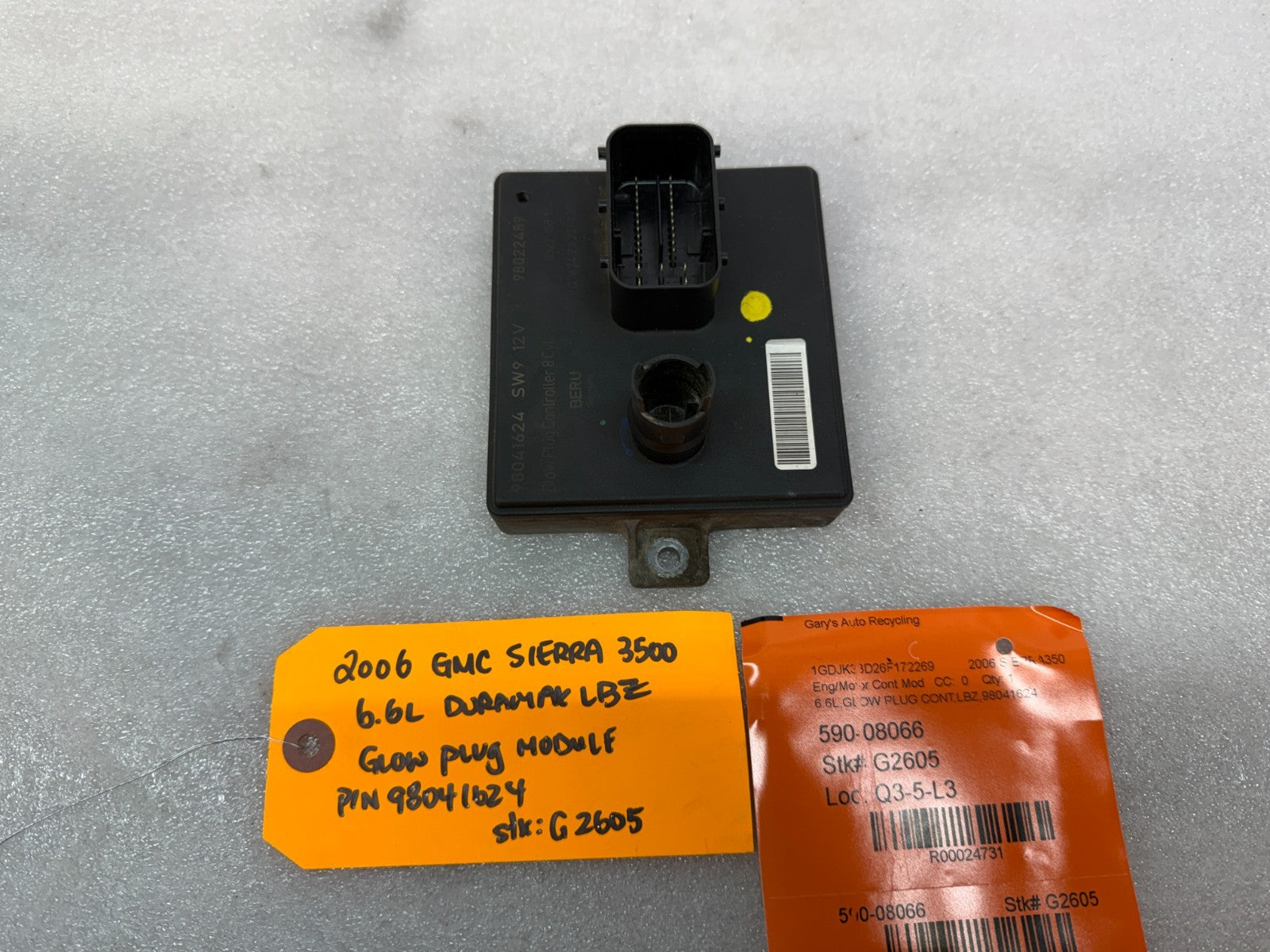 06 07 Chevrolet GMC 2500HD 3500 DURAMAX 6.6 LBZ GPM GLOW PLUG CONTROL MODULE