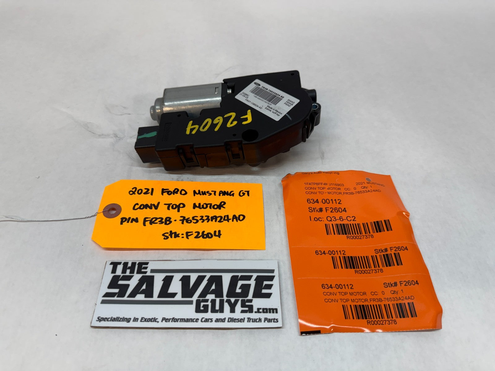 15-23 FORD MUSTANG 5.0 GT S550 LEFT RIGHT POWER ROOF TOP MOTOR FR3B-76533A24AD