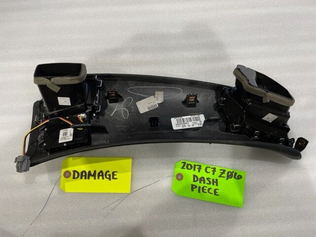 15-19 CHEVROLET CORVETTE C7 Z06 Z07 BLACK W/ RED RIGHT SIDE DASH TRIM PIECE