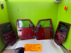 07-18 JEEP WRANGLER JK OEM FULL HARD DOORS RED WITH DOOR PANELS MIRROR KEY PEM