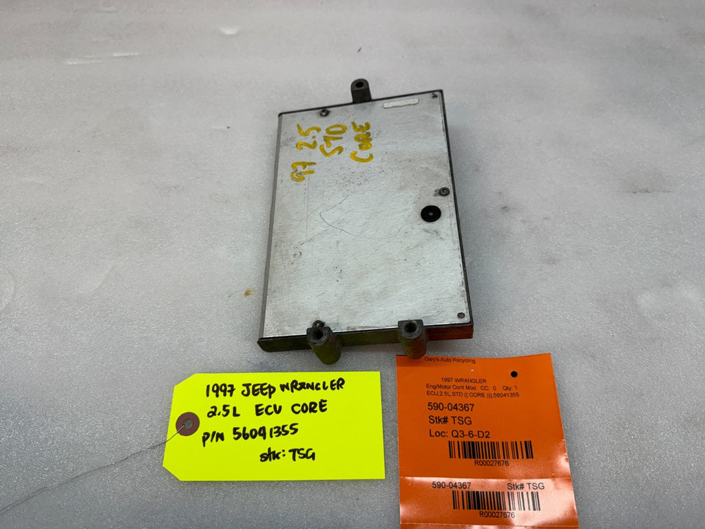 97 JEEP WRANGLER TJ 2.5 MANUAL TRANS ENGINE COMPUTER ECM ECU 56041355