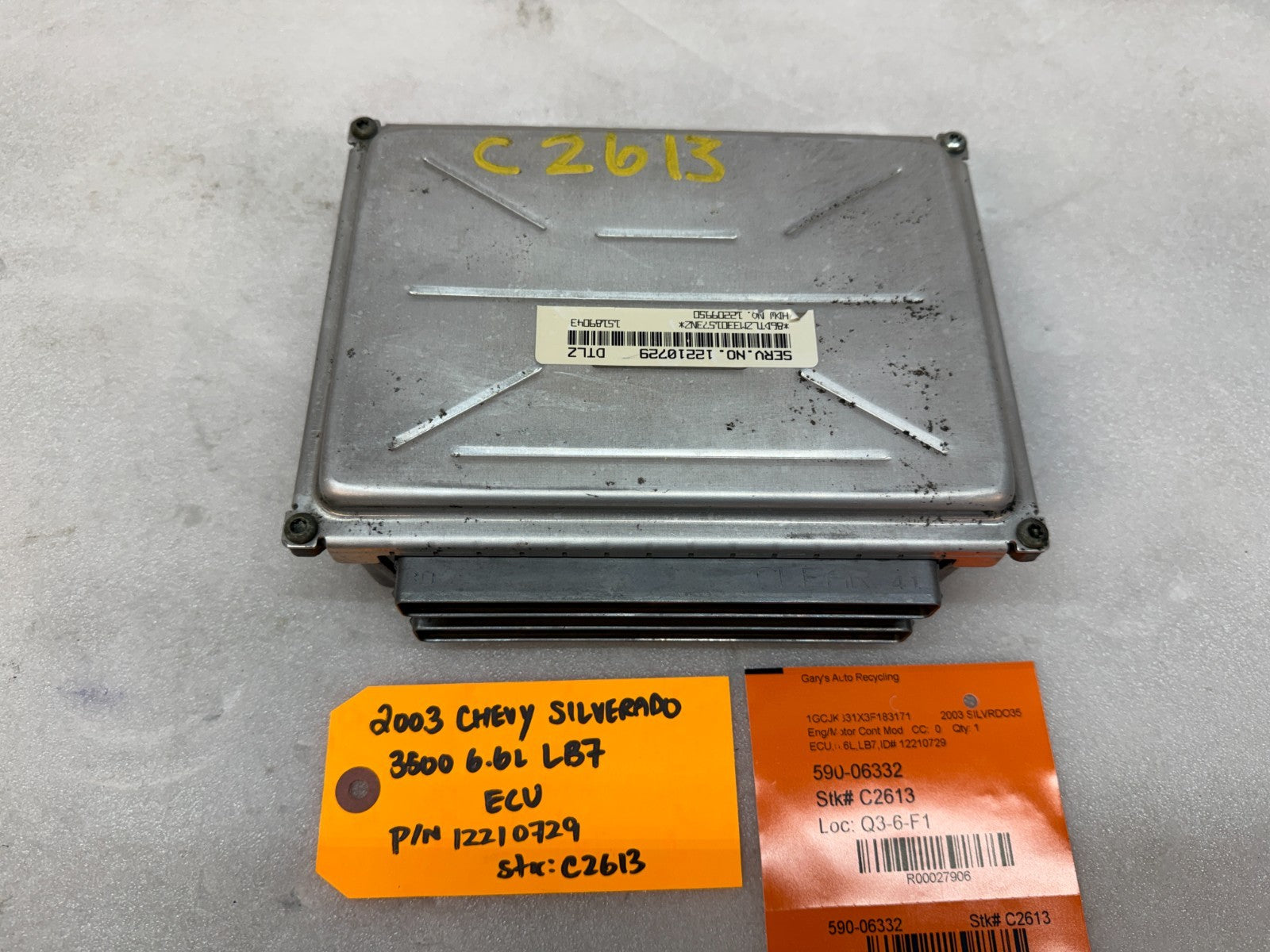01-04 Chevrolet GMC 2500HD DURAMAX 6.6 LB7 ECM ECU ENGINE COMPUTER 12210729