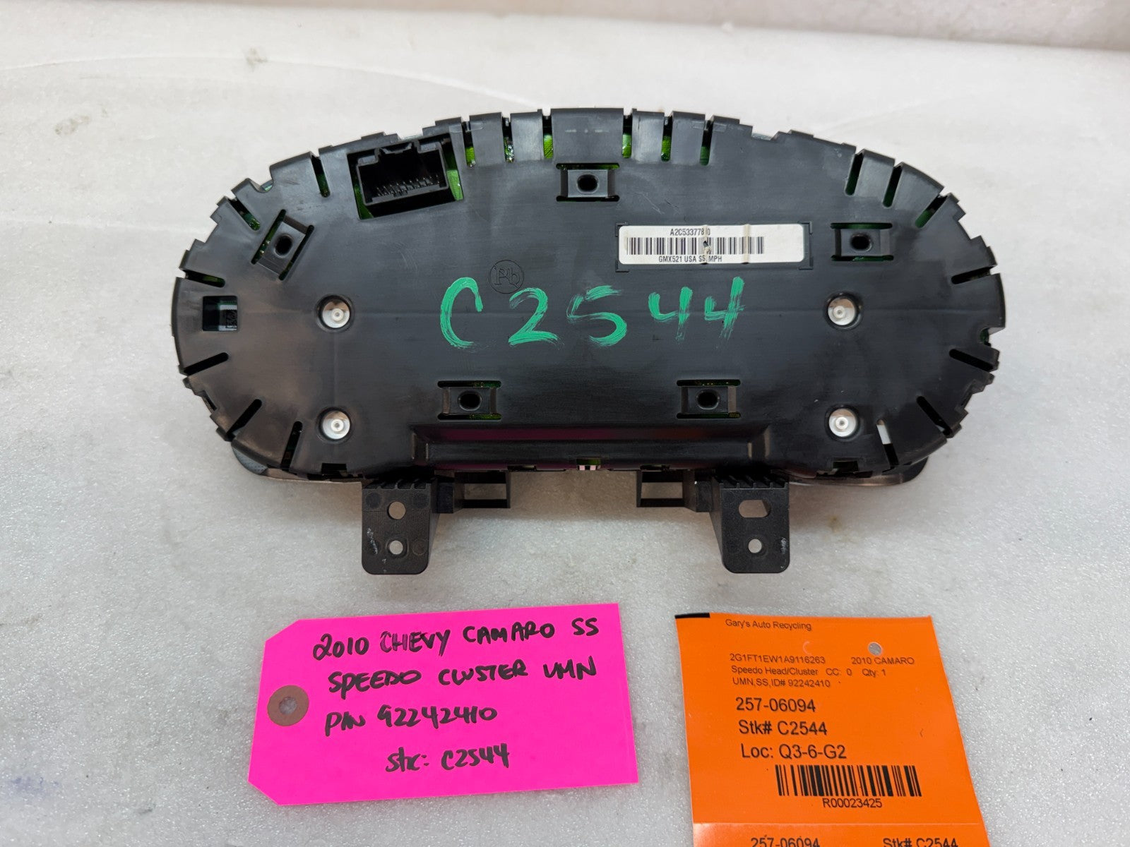 10 CHEVROLET CAMARO SS METRIC SPEEDOMETER GAUGE CLUSTER MANUAL 92242410
