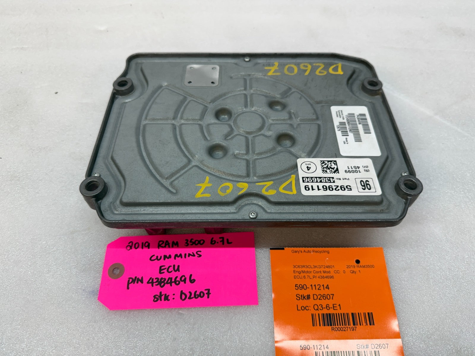 19 20 21 DODGE RAM 2500 3500 6.7 CUMMINS ENGINE COMPUTER ECU ECM 4384696