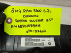 19 20 21  RAM 2500 3500 6.7 CUMMINS GAUGE CLUSTER SPEEDOMETER TACH 68361584AH