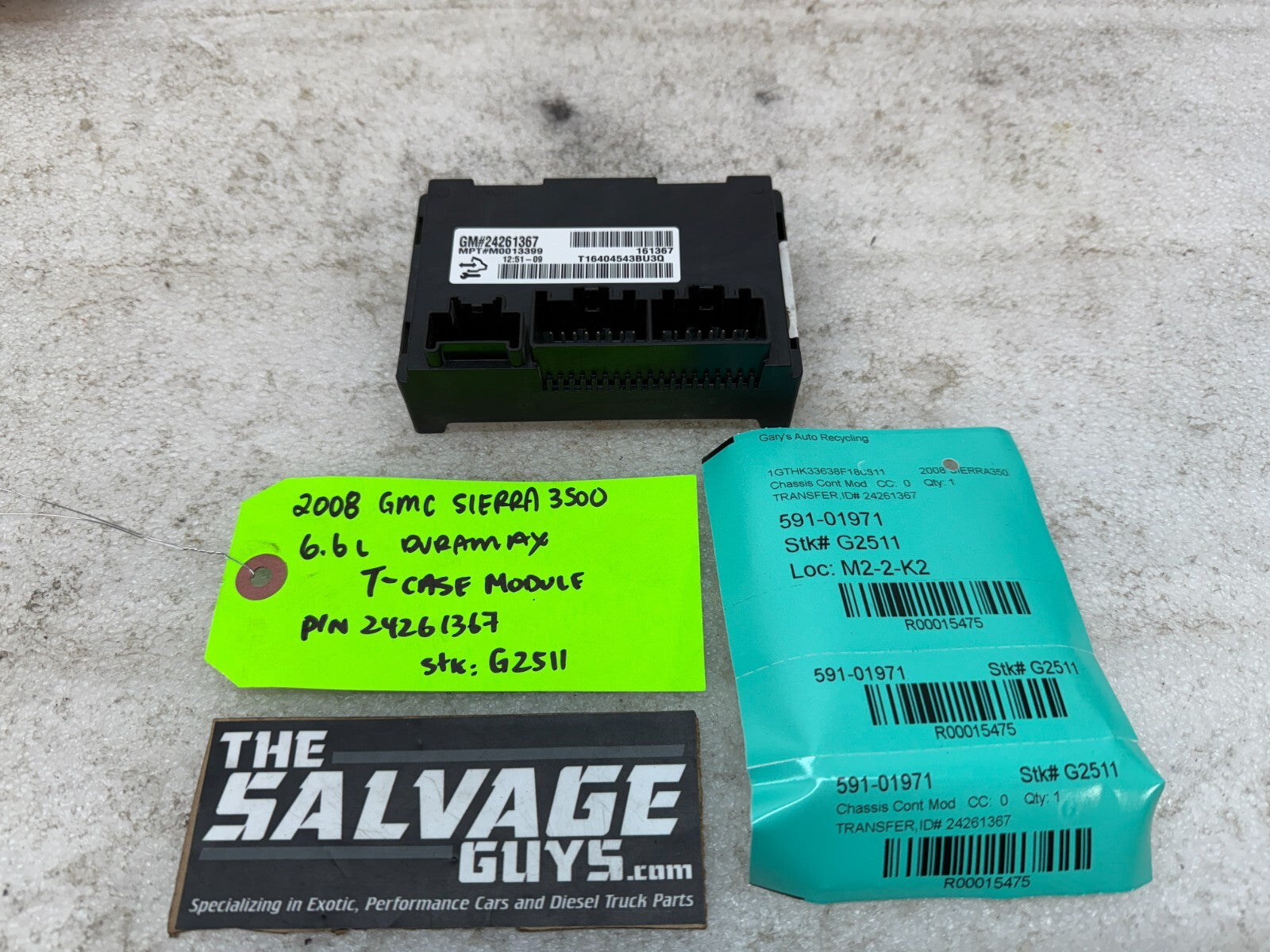 07-14 GMC SIERRA 2500HD 3500 TRANSFER CASE CONTROL MODULE TCCM 24261367