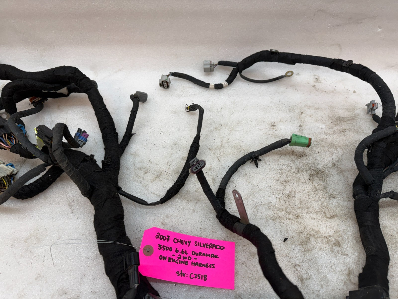 06 07 GMC CHEVROLET 2500HD DURAMAX 6.6 LBZ ENGINE MOTOR WIRING HARNESS LOOM