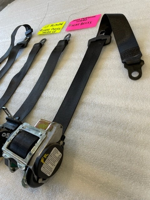 05 PORSCHE 996TT 996 CABRIOLET BLACK FRONT REAR SEATBELTS 99-05 30K!!